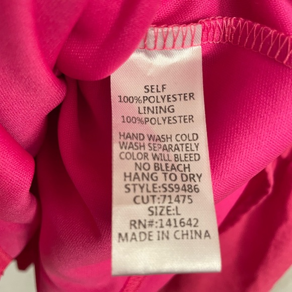 Fuchsia Sleeveless Smocked Tiered Maternity Dress EUC - Picture 9 of 9